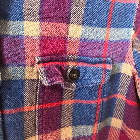 Patagonia Fjord Organic Cotton Flannel Shirt SZ 4 - Picture 4 of 5